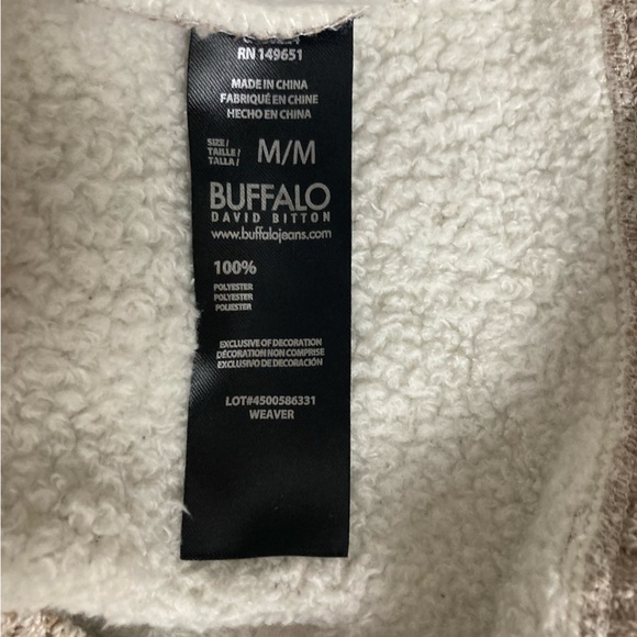 Buffalo David Bitton XL Waffle Knit Fleece Lining Snap Button Weaver Jacket - Picture 9 of 13